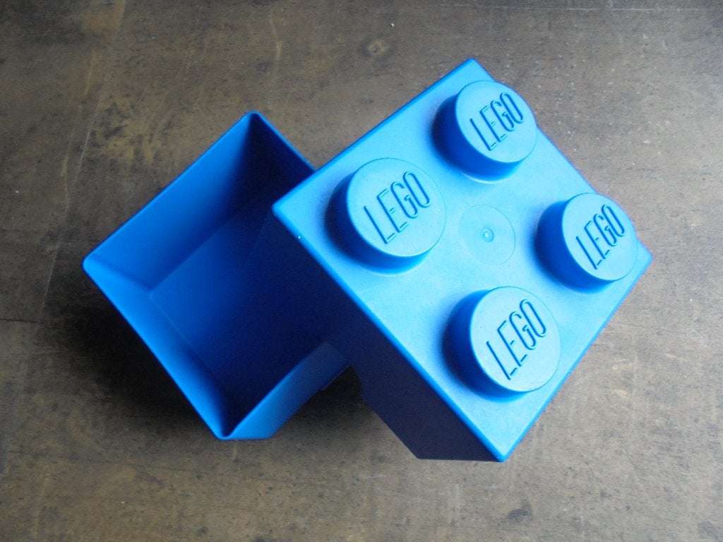 Lego Brick Lunch Box 2x2 (zie foto's) 2, Enlèvement ou Envoi, Utilisé, Lego