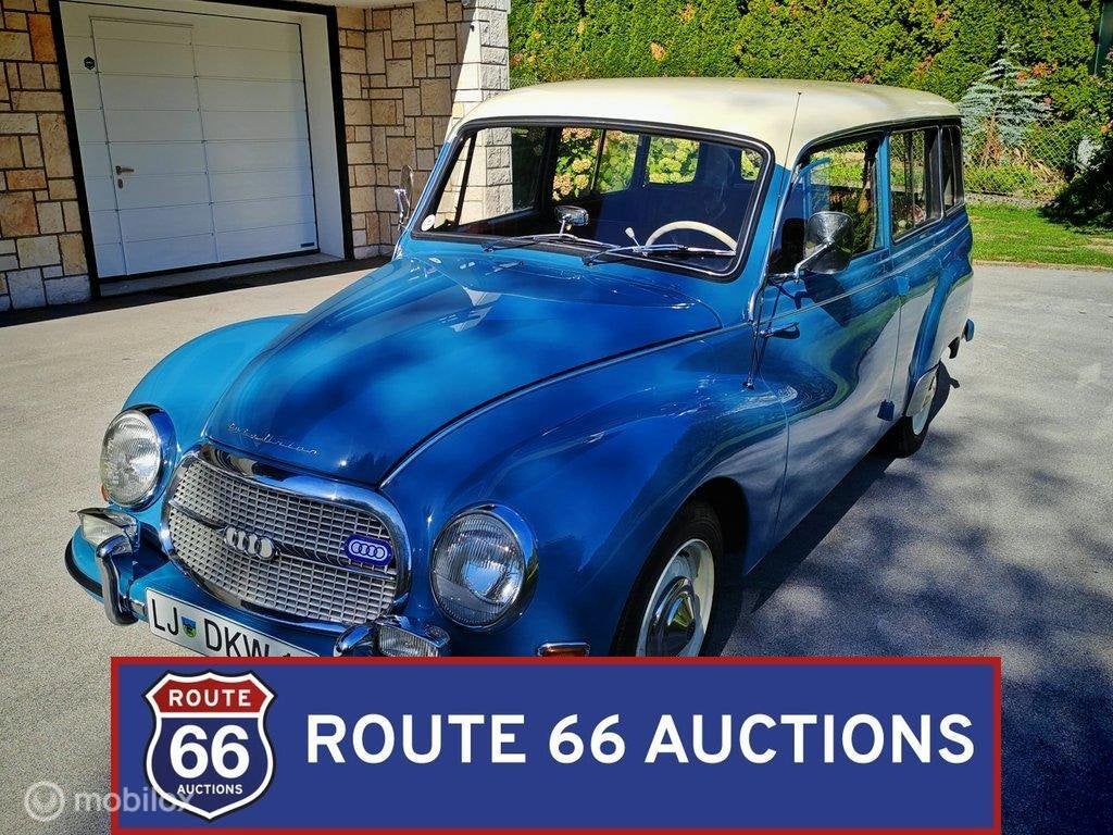 DKW Auto Union 1000 Universal | 1961 | Route 66 Auctions, Auto's, Zwart, Bedrijf, Handgeschakeld, Audi