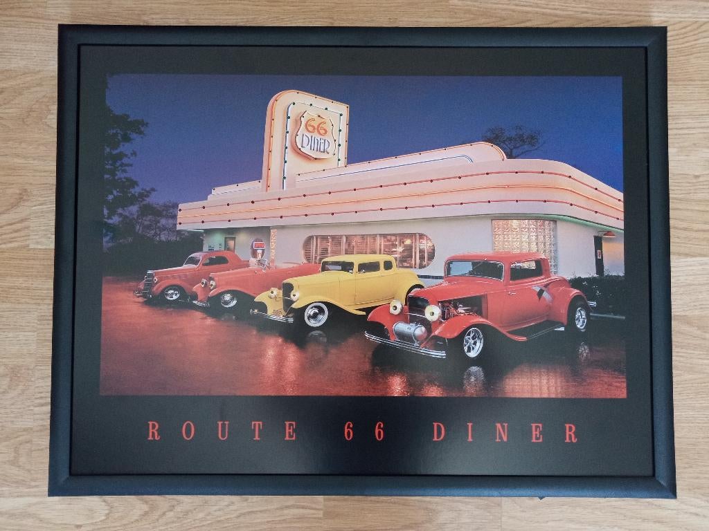 USA, hot rod, dinner ,mustang, ford, route 66, cadre LED, Ophalen, Zo goed als nieuw