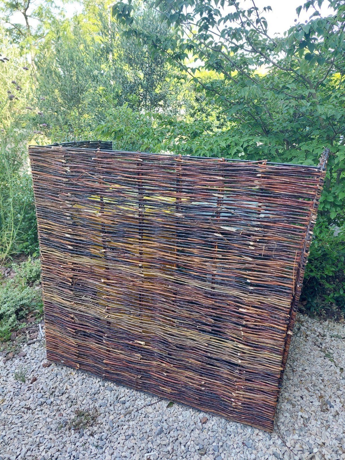Containeromranding van wilgentenen - wilgenscherm, Tuin en Terras, Tuinschermen, Ophalen, Zo goed als nieuw, Overige materialen