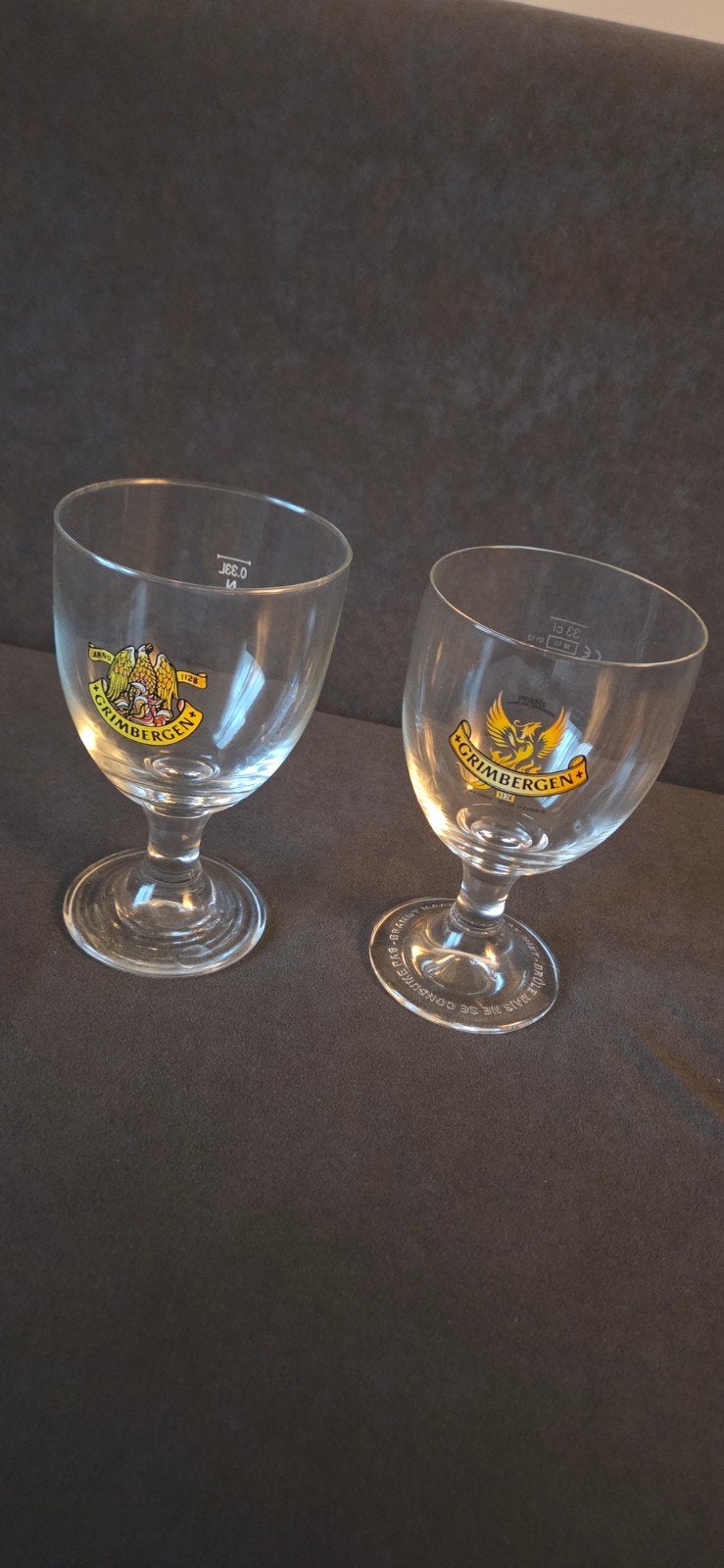 2 Grimbergen glazen, Verzamelen, Ophalen, Bierglas