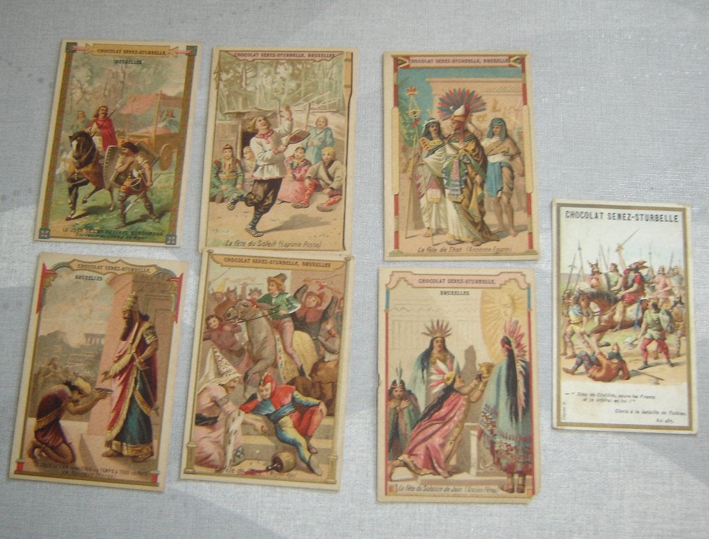 Chromos SENEZ STURBELLE Bruxelles 7ème lithographie, Avant 1940, Gravure, Utilisé, Autres sujets/thèmes