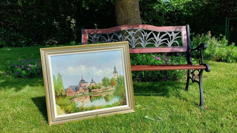 Magnifique peinture Abdij Oud-Heverlee Leuven, Enlèvement ou Envoi