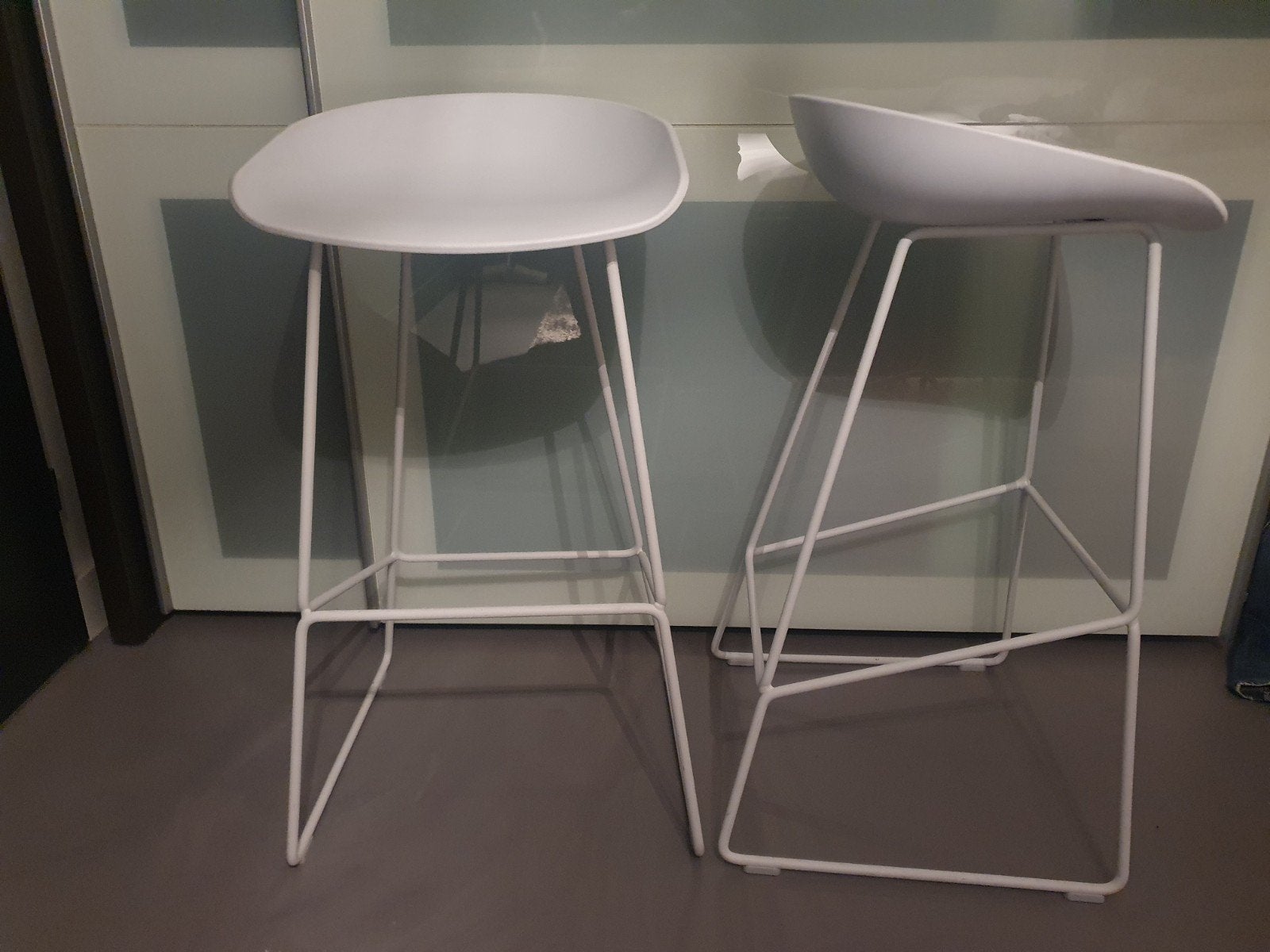 ***HAY about a stool AAS38 barkrukken 65cm(zwart&wit)***, Ophalen, Met voetsteun, 60 tot 90 cm, Zo goed als nieuw