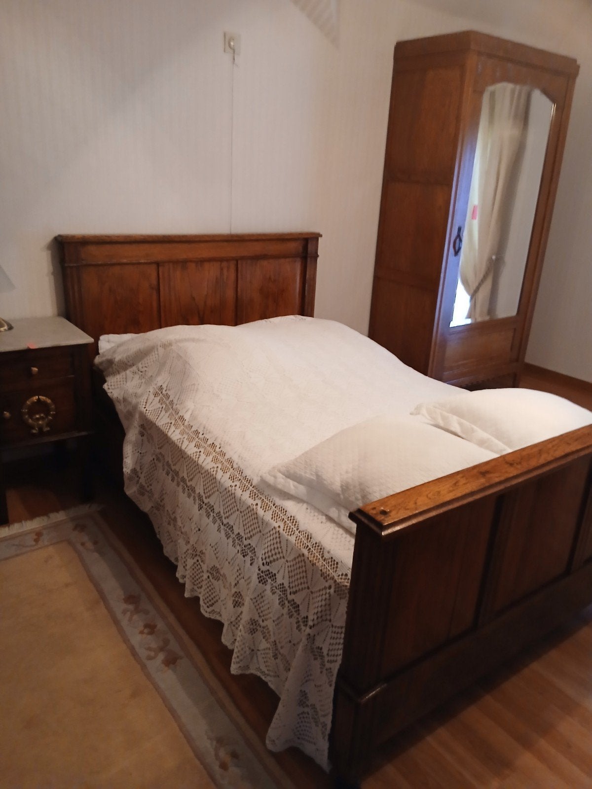 Prachtige klassieke houten slaapkamerset – Bed (incl. matras, Maison & Meubles, Chambre à coucher | Chambres à coucher complètes