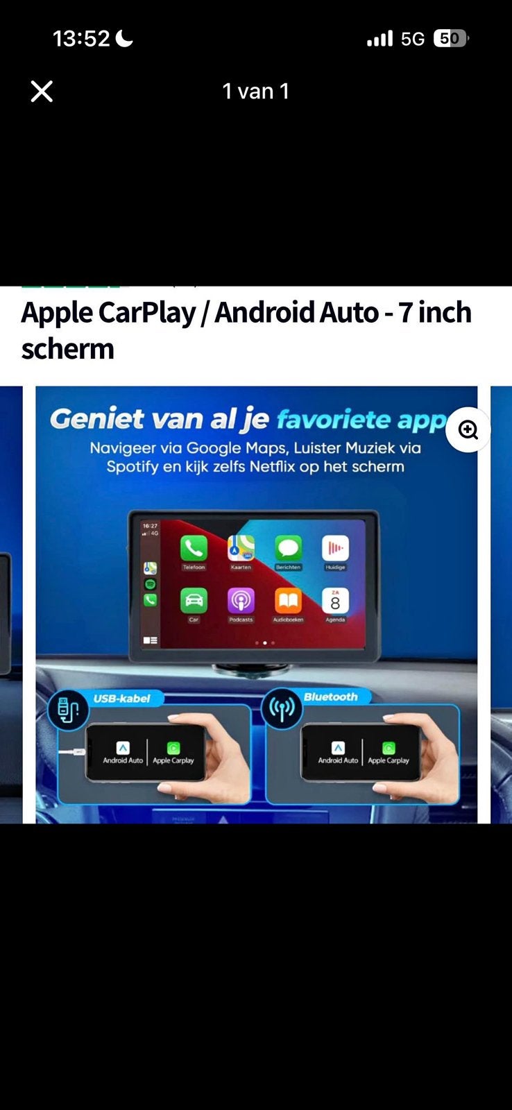 apple careplay scherm te koop, Auto diversen, Autoradio's, Ophalen, Zo goed als nieuw