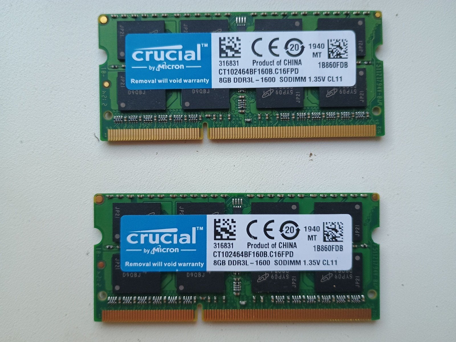 Crucial RAM 2 x 8 GB DDR3L, Computers en Software, RAM geheugen, Ophalen, 8 GB