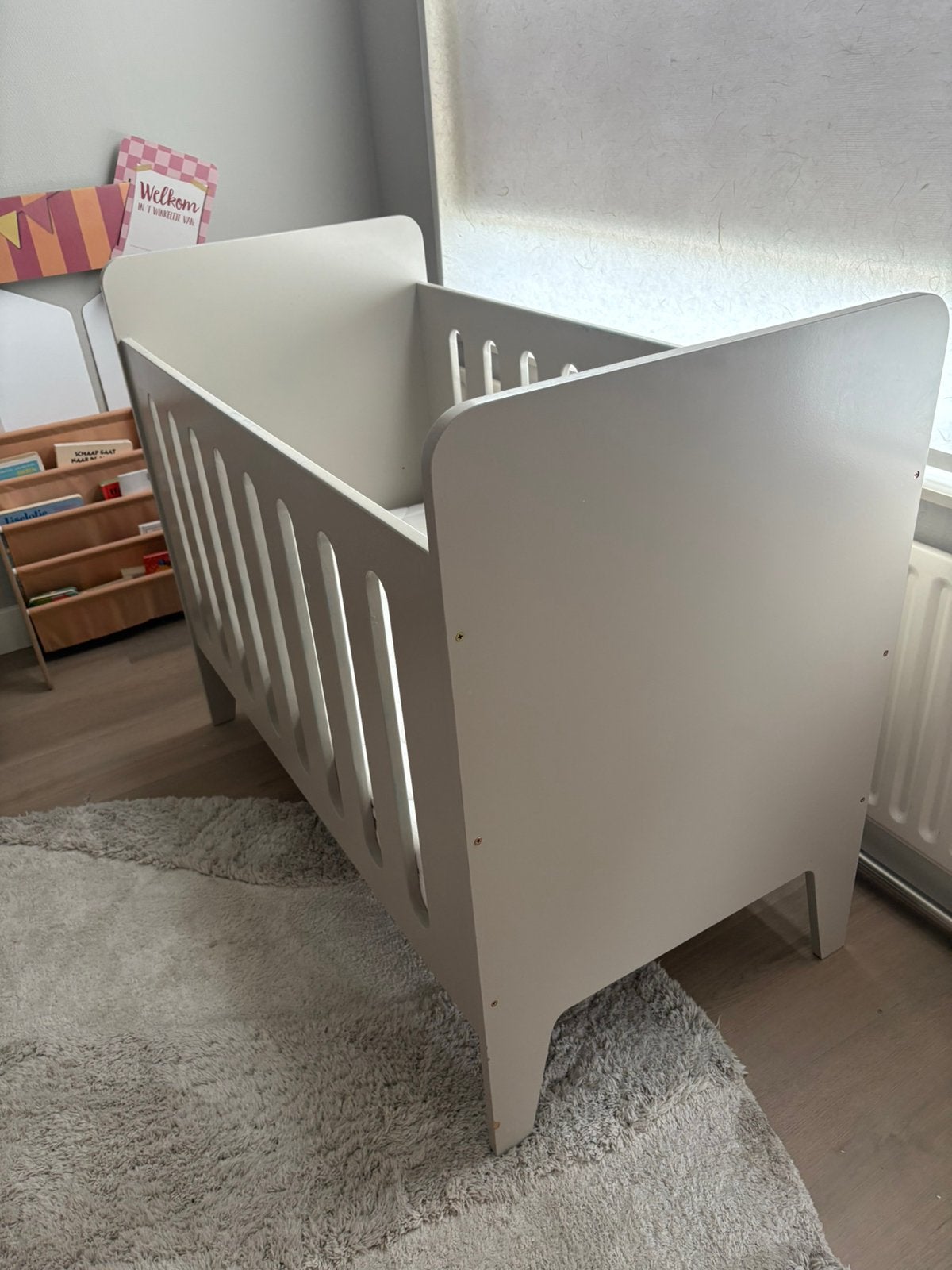 Meegroei Ledikant 124x65 cm met matras, Kinderen en Baby's, Ophalen, Zo goed als nieuw