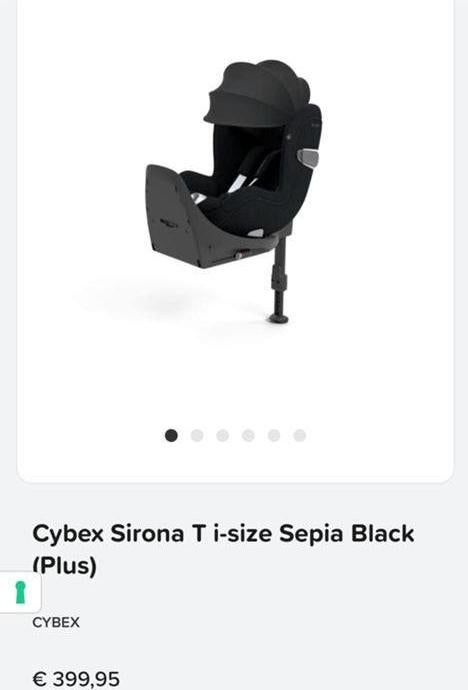 Cybex Sirona T i-size Sepia Black + T base, Enlèvement ou Envoi, Comme neuf