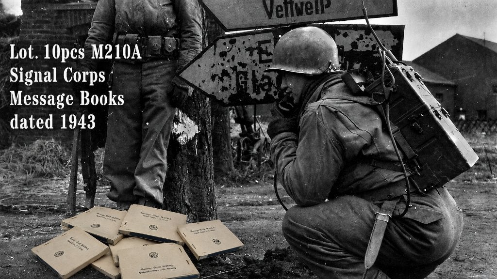 US WWII Lot 10 M210A Signal Corps Message Books | 1943 Radio, Collections, Envoi, Armée de terre