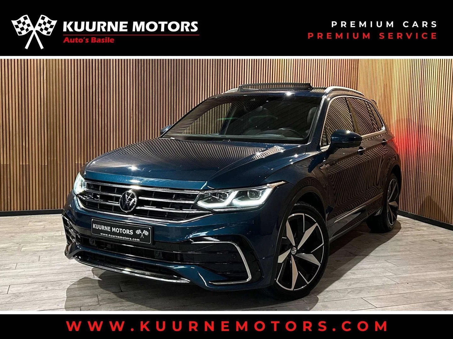 Volkswagen Tiguan 1.5 TSI R-Line DSG Alu20"/Pano/Acc/Cam/Led, 4 deurs, 4 cilinders, Parkeerassistent, Blauw