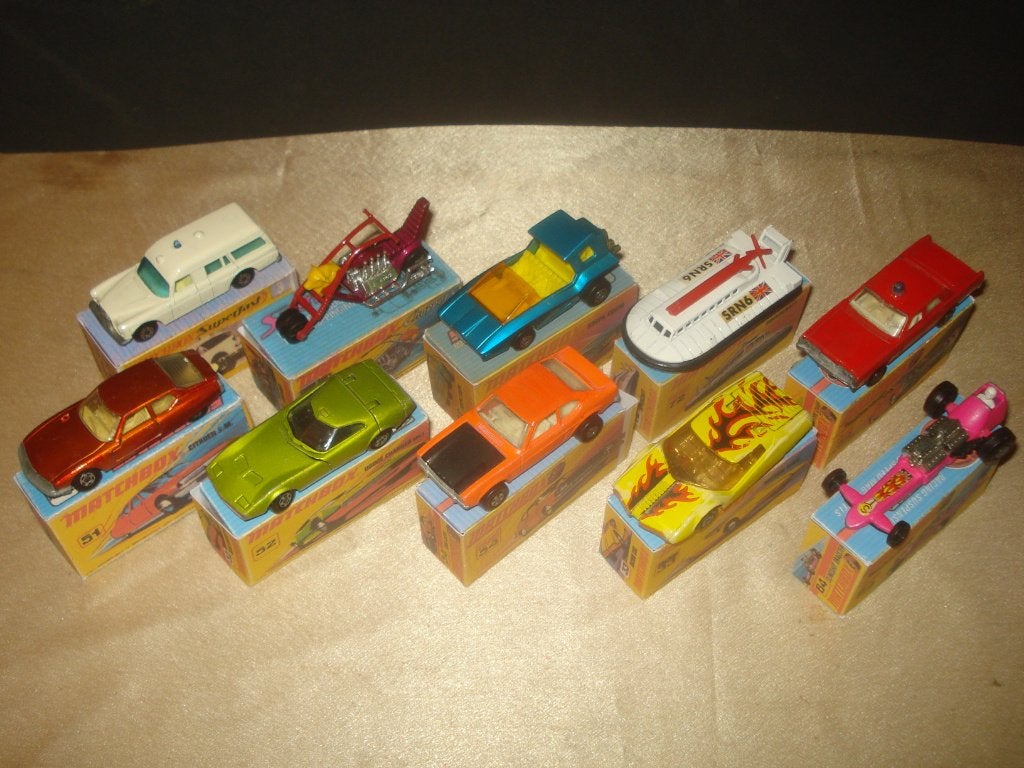 MATCHBOX Superfast Lot 4 de 10 Voitures + Boîtes Reproduites, Enlèvement ou Envoi, Comme neuf, Voiture