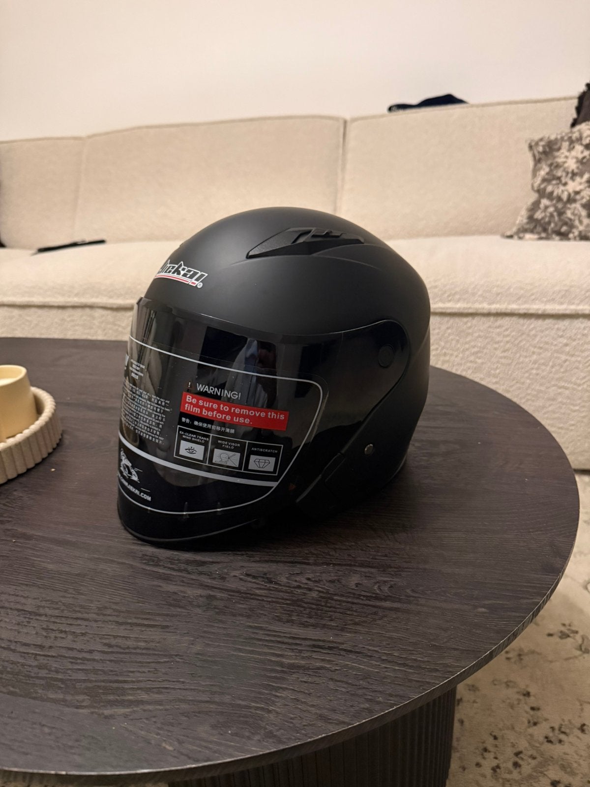 Casque moto noir mat neuf, Enlèvement, M