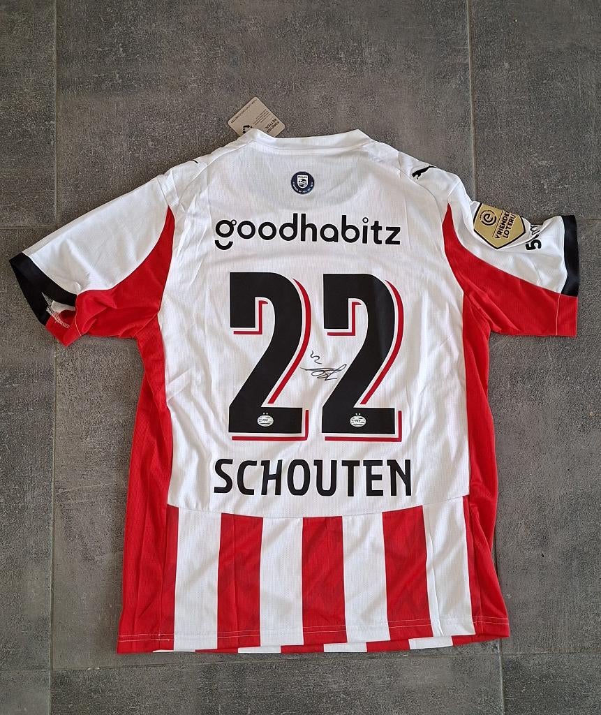 Shirt voetbaltrui + handtekening Jerdy Schouten PSV Kampioen, Envoi, Neuf, Maillot