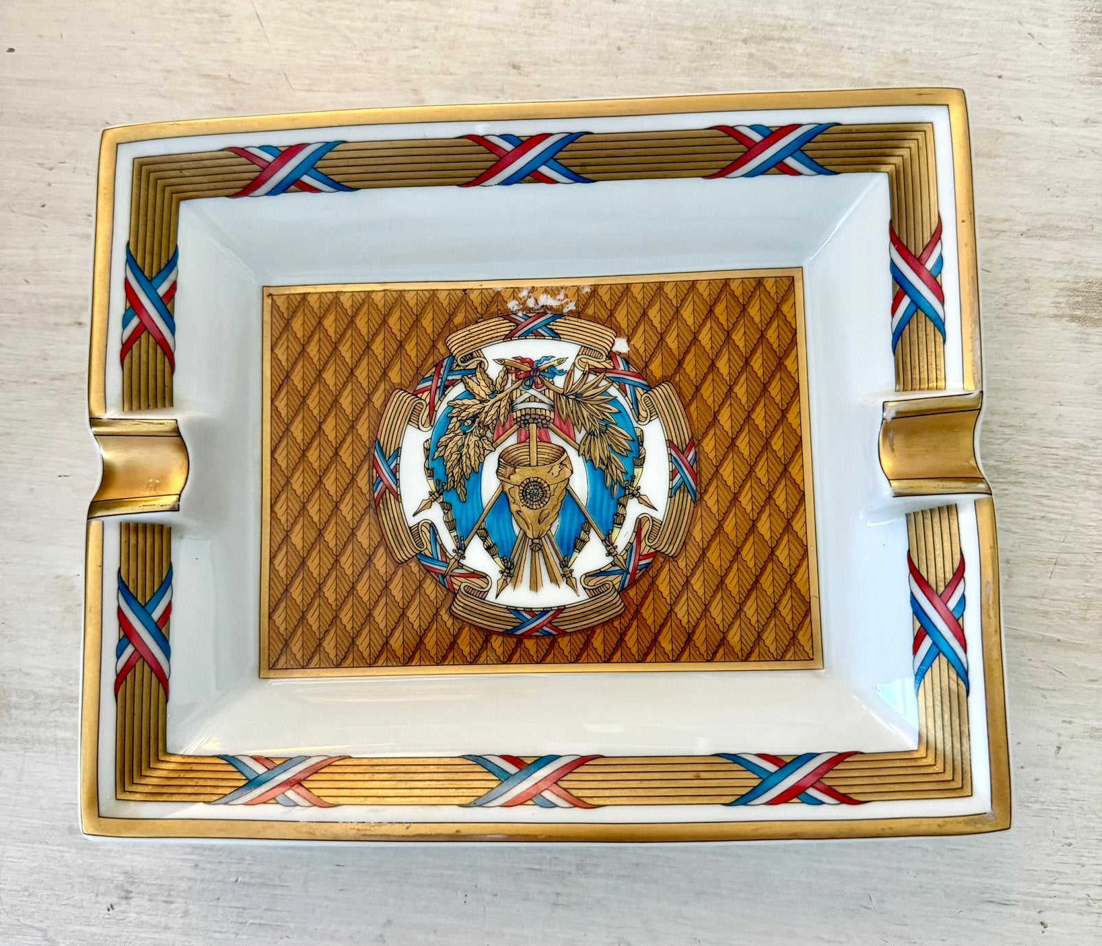 Hermes 100% authentiek asbak / schaal in porselein, Collections, Enlèvement ou Envoi, Comme neuf, Cendrier
