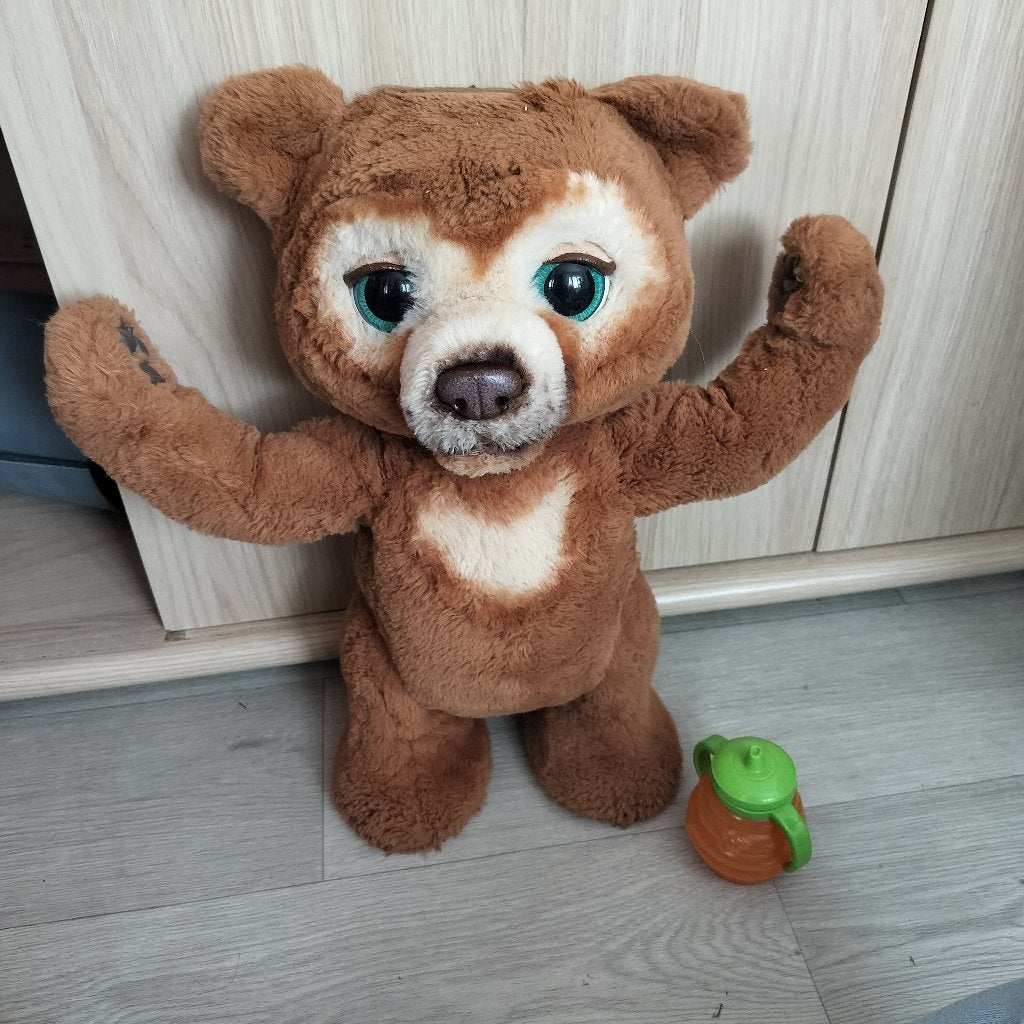 Interactieve knuffel, cubby de beer, Ophalen of Verzenden, Zo goed als nieuw, Beer, Interactief
