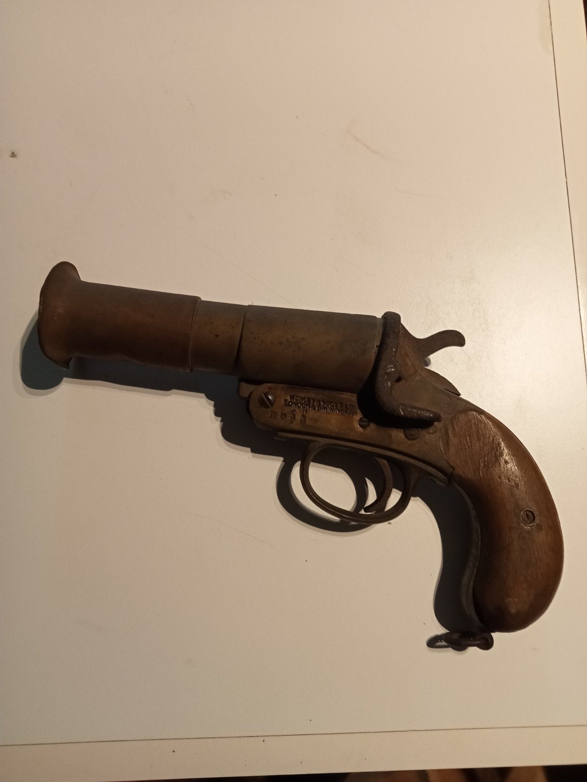 Pistolet lance fusée britannique vintage Webley and scott, Ophalen of Verzenden