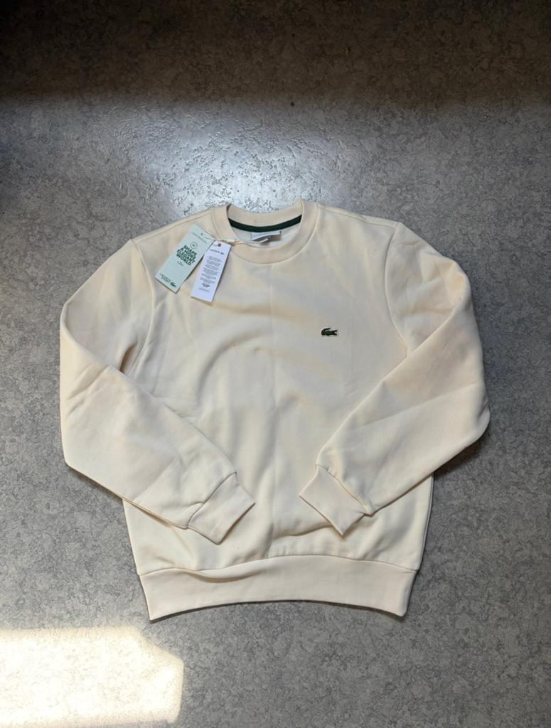 Sweat lacoste beige neuf S Homme, Enlèvement ou Envoi, Comme neuf, Beige
