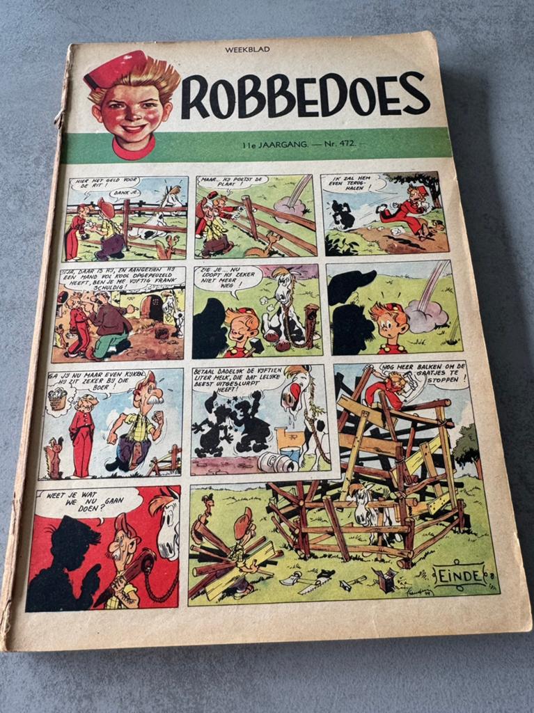 Vintage Robbedoes 1949 complete reeks 472–483, Boeken, Stripverhalen, Eén stripboek, Ophalen of Verzenden, Gelezen