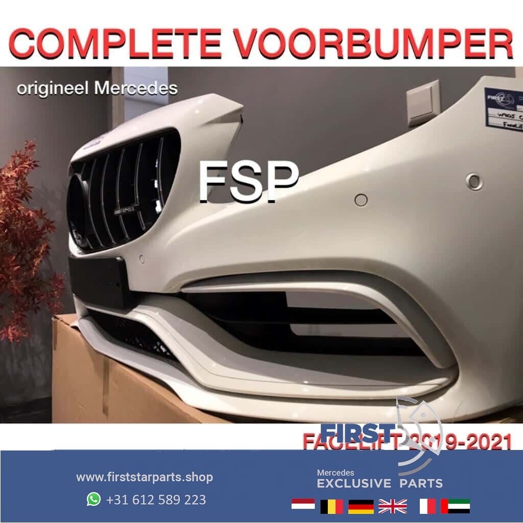 W205 FACELIFT C63 AMG VOORBUMPER + GT GRIL WIT Mercedes C Kl