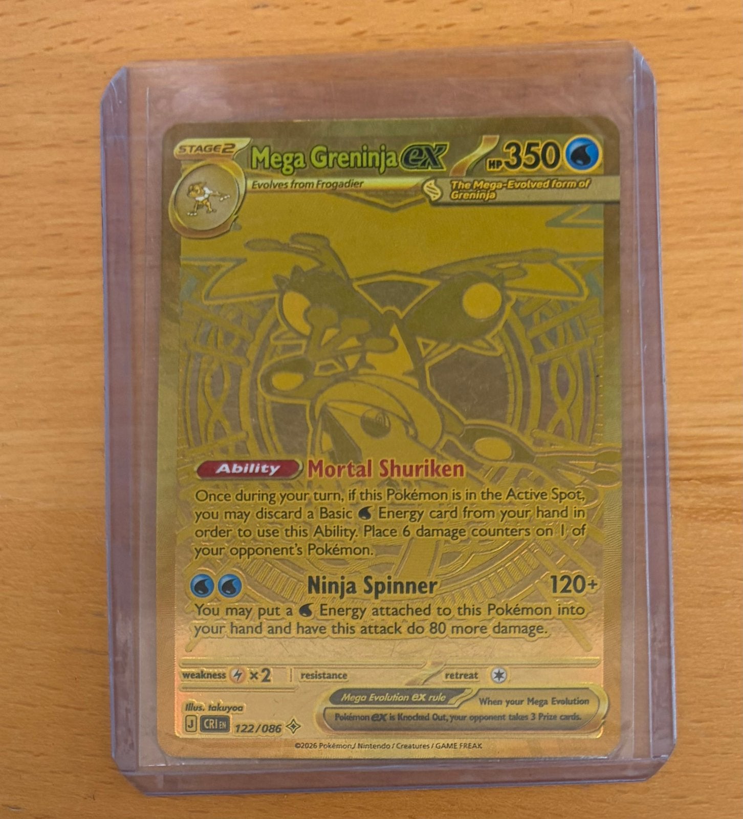 Mega Greninja ex #122 Holo, Enlèvement ou Envoi, Comme neuf