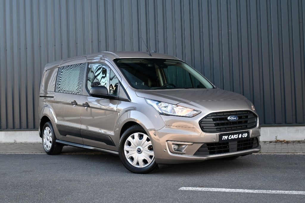 Transit connect L2 1.5 TDCi 3-zit ACC, Autom, Cam, zetelverw, Stof, 4 cilinders, Beige, Bedrijf