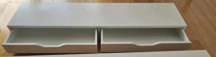 Meuble coiffeuse 2 tiroirs blanc IKEA, Moins de 100 cm, Enlèvement, Utilisé, 50 à 100 cm