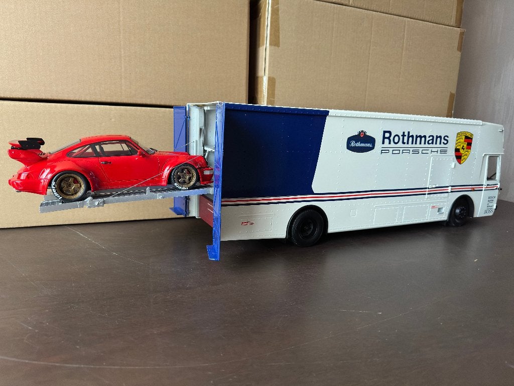 Porsche rentransporter 1:18, Ophalen of Verzenden, Nieuw
