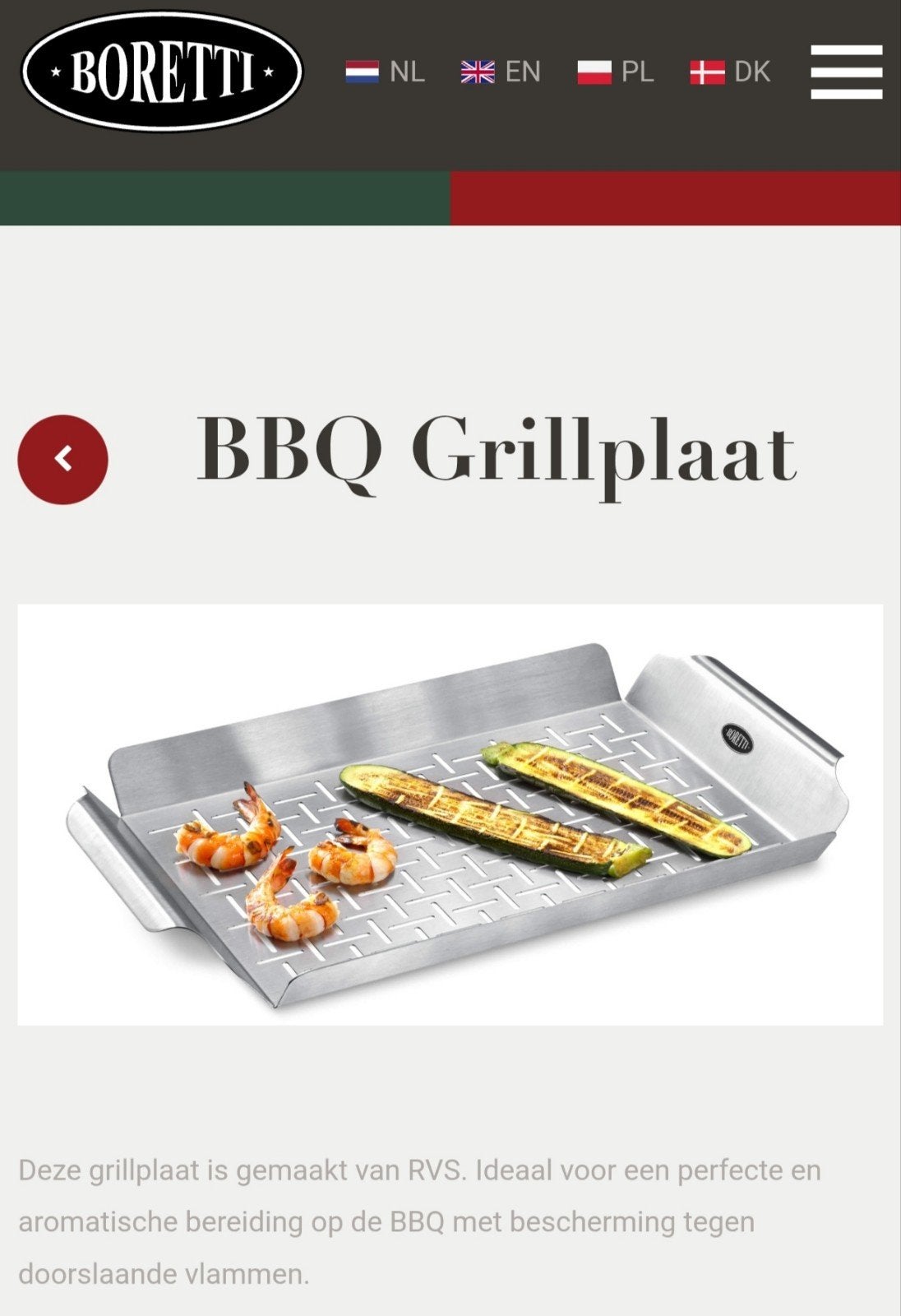BBQ Grillplaat van Borreti, Ophalen of Verzenden