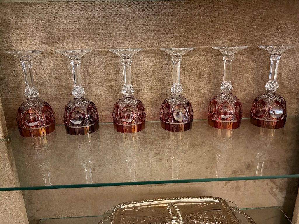 Nachtmann Napoleon kristal wijnglazen - set van 6, Antiek en Kunst, Ophalen