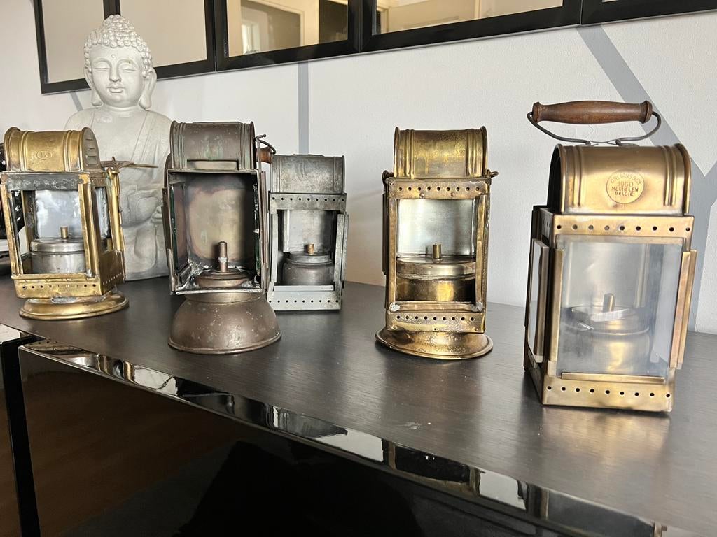 5 ANCIENNE LAMPE LANTERNE, Jardin & Terrasse, Enlèvement ou Envoi, Comme neuf
