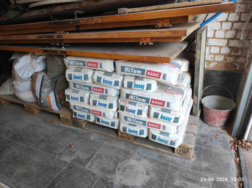 Knauf Mixem Basic - UP210 - 15 zakken - Afhalen in Ekeren, Doe-het-zelf en Bouw, Ophalen, Nieuw