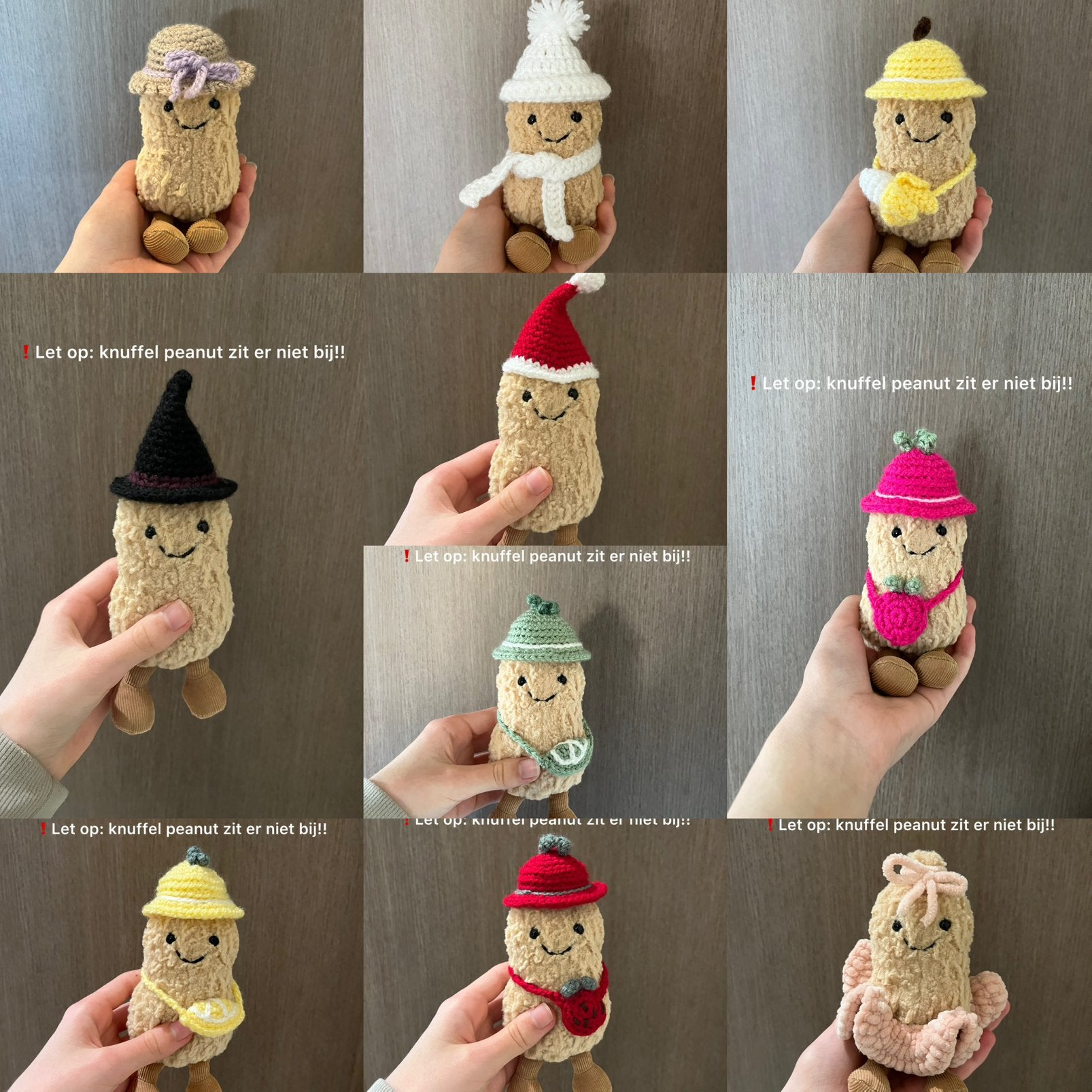 Gehaakte kleertjes voor Jellycat Peanut, Ophalen of Verzenden, Nieuw