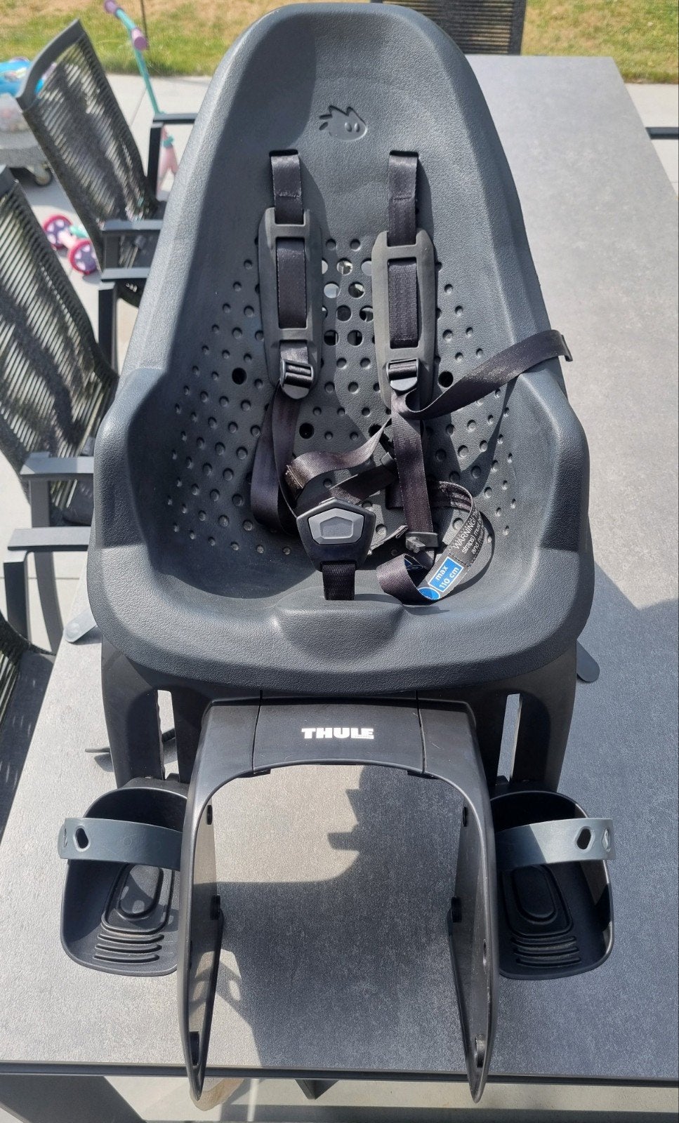 Fietsstoeltje / Fietszitje Thule Yepp 2 Maxi Rack Mount., Vélos & Vélomoteurs, Repose-pieds, Comme neuf, 9 à 36 kg, Enlèvement