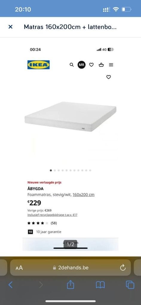 matras, Ophalen of Verzenden, Matras