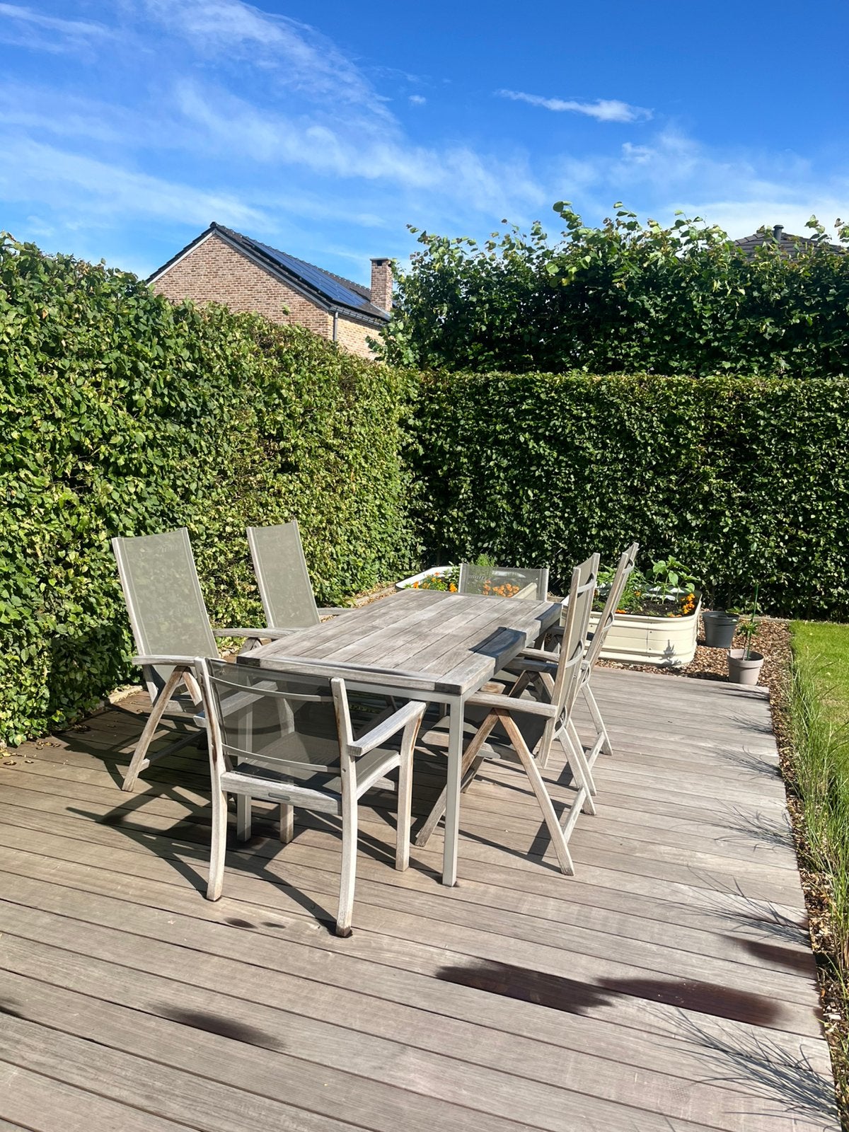 Teak tuinset van Royal Botania, Tuin en Terras, Ophalen, Gebruikt, 6 zitplaatsen, Teakhout