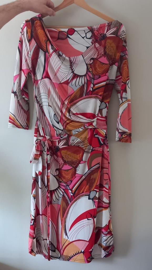 Belle robe multicolore Amélie & Amélie - Taille S - Fabriqué, Enlèvement ou Envoi, Taille 36 (S), Rouge