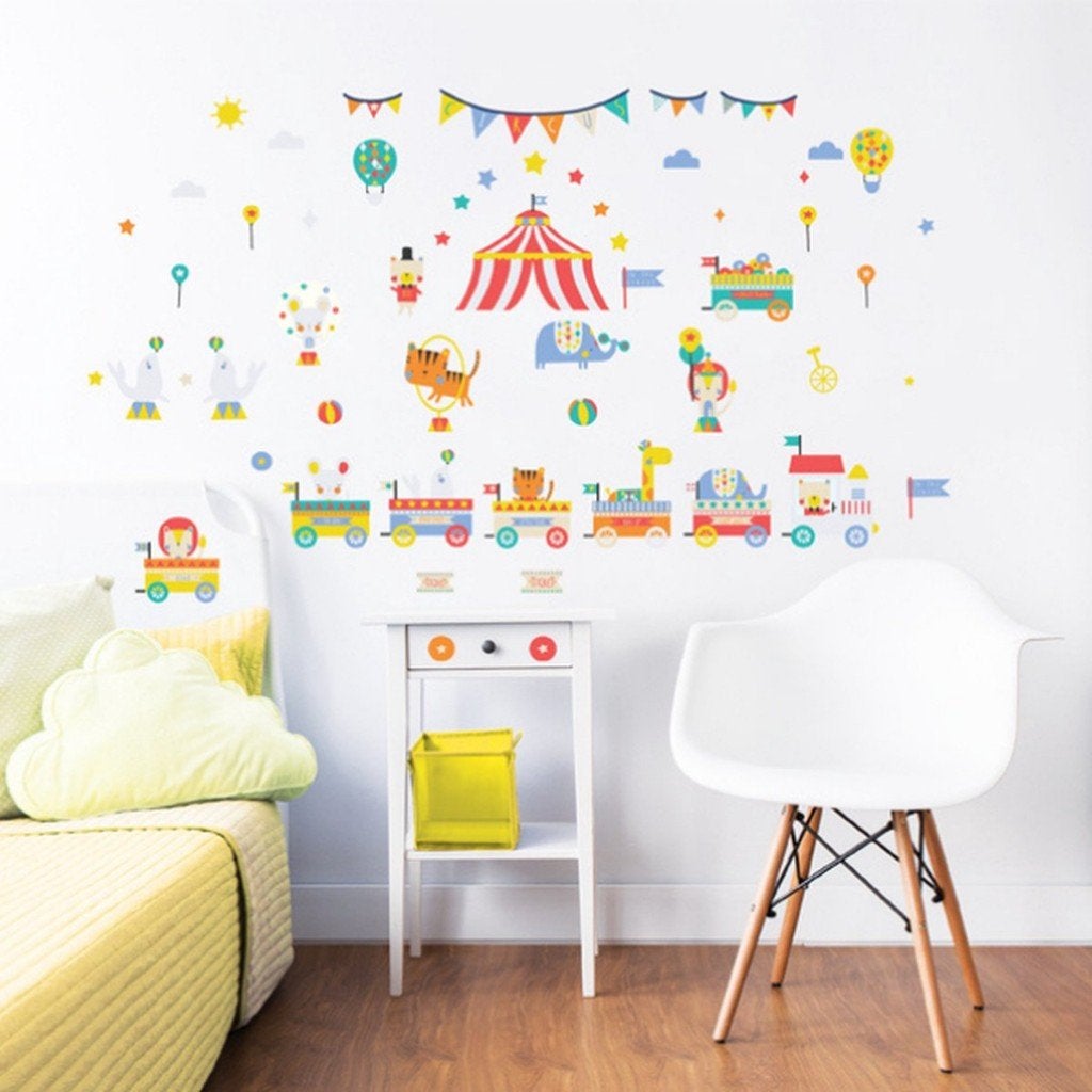 Circus Muurstickers - Walltastic - VAN 29,95 VOOR 14,95!, Kinderen en Baby's, Kinderkamer | Inrichting en Decoratie, Nieuw, Ophalen of Verzenden