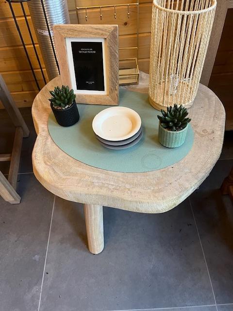 Bijzettafel in vol mango hout, Enlèvement, Bois