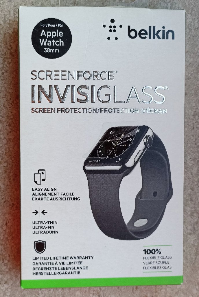 BELKIN Displaybeschermfolie voor Apple Watch 38 mm, Handtassen en Accessoires, Sporthorloges, Ophalen of Verzenden, Nieuw, IOS