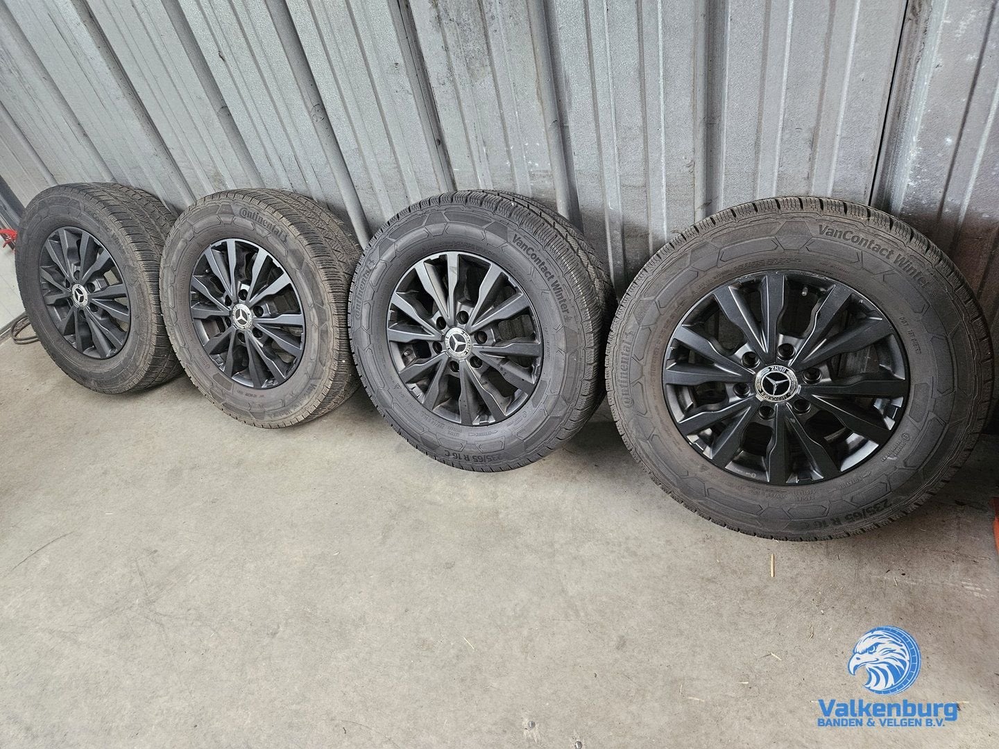 7mm! Mercedes Sprinter B907 B910 B906 16 inch zwarte velgen, Pneus et Jantes, Pneus hiver, 16 pouces, -