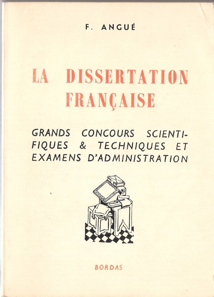 La dissertation française de Fernand Angué, Boeken, Studieboeken en Cursussen, Gelezen, Ophalen of Verzenden