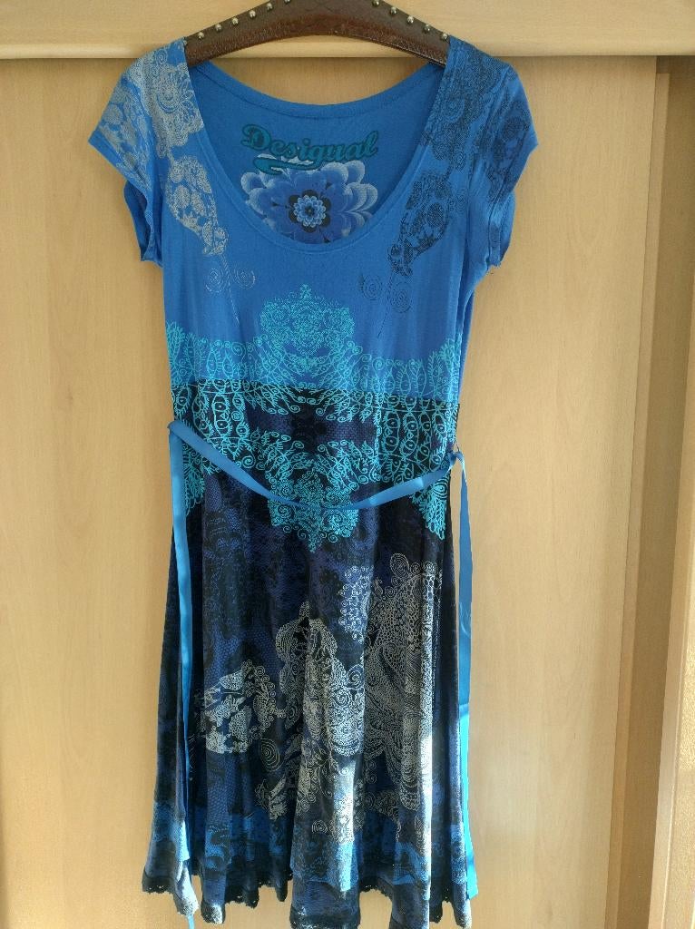 dames kleedje, Kleding | Dames, Blauw, Maat 42/44 (L), Ophalen of Verzenden, Zo goed als nieuw
