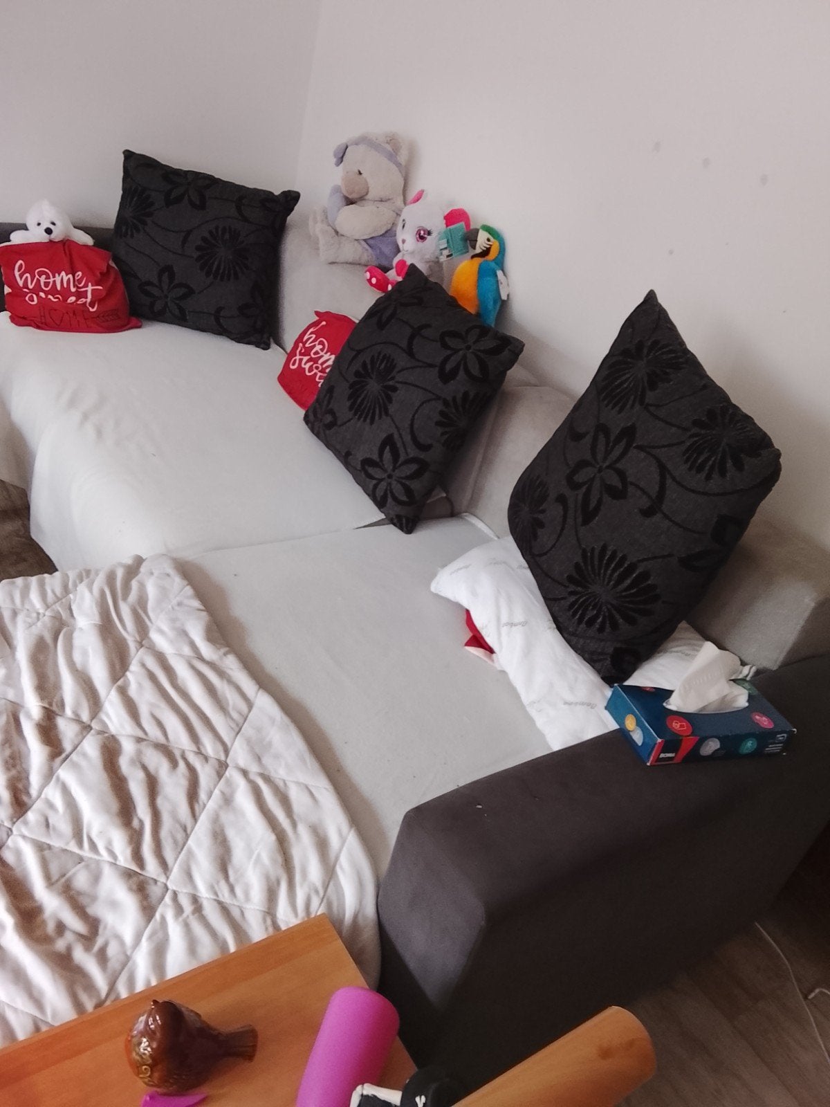 hoek salon., Huis en Inrichting, Ophalen, Gebruikt, Tweepersoons, Grijs