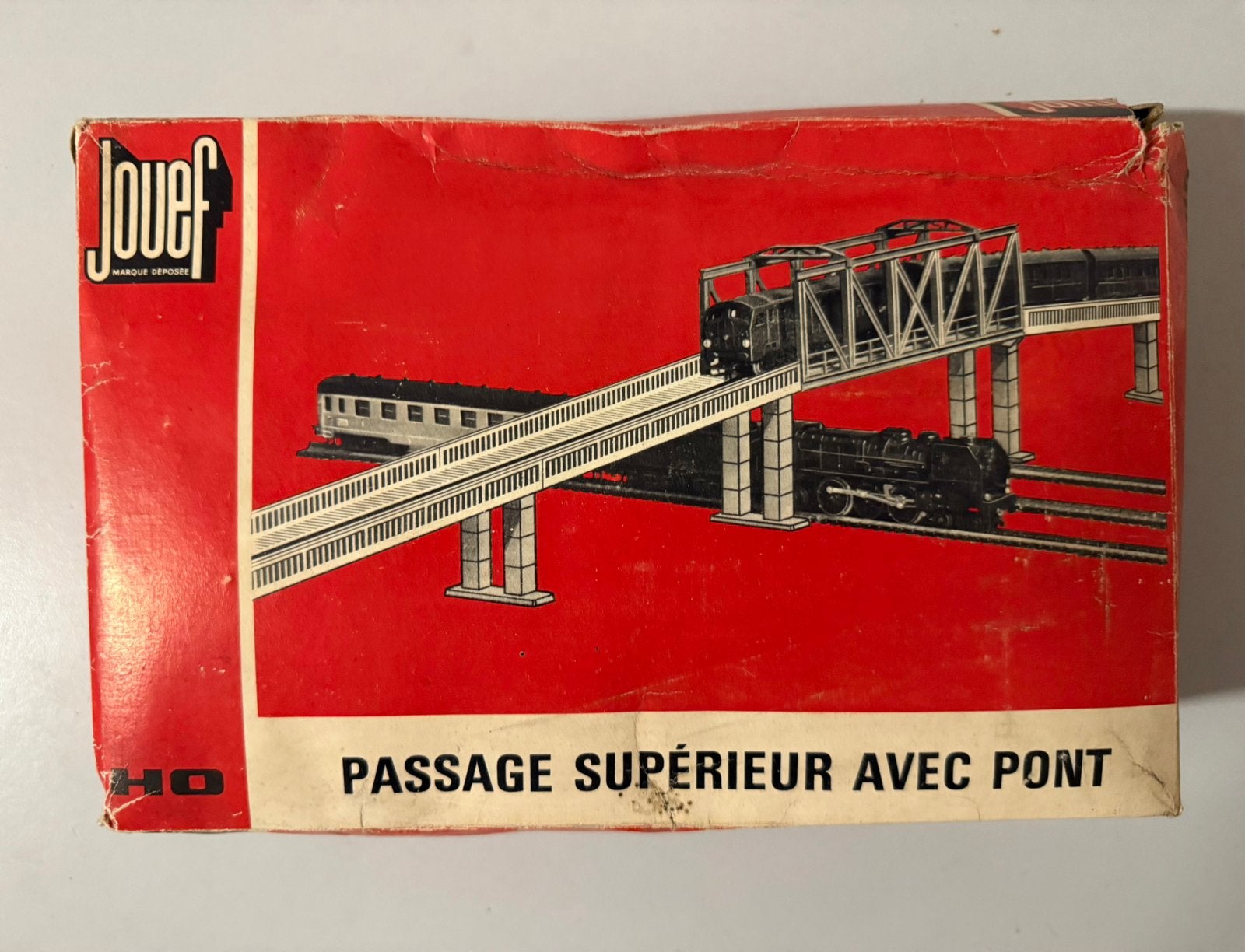 Jouef 2673 passage supérieur avec pont complet avec boîte, Enlèvement ou Envoi, Utilisé, Pont, Tunnel ou Bâtiment, Jouef