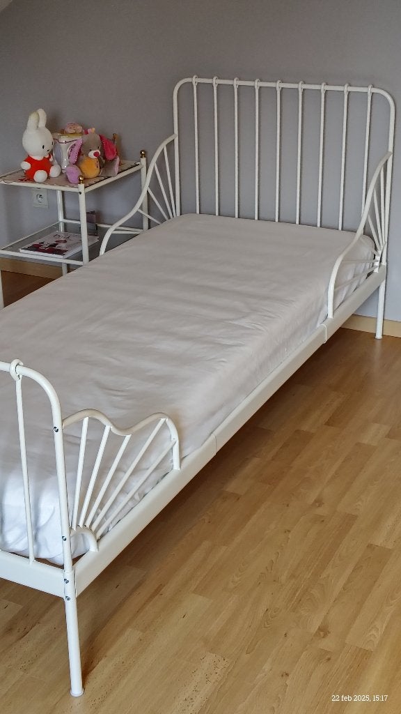 Kinderbed, Ophalen, Verstelbaar, Eenpersoons, Wit