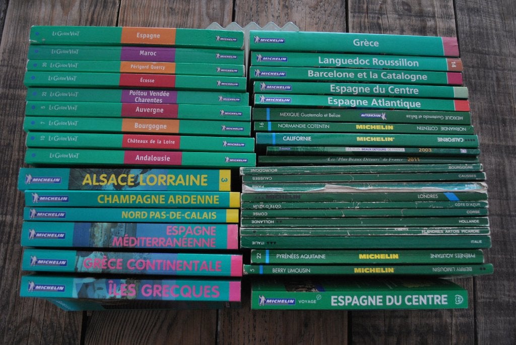 Lot de 37 Le Guide Vert Michelin diverses époques Voyages, Livres, Enlèvement, Utilisé, Michelin