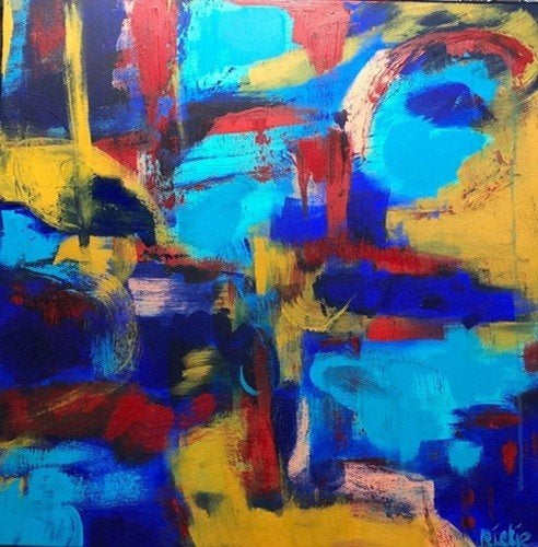 Kunsthandel Gennep - "Blowing In The Wind", Antiquités & Art, Art | Peinture | Moderne, Enlèvement ou Envoi, Signé, Peinture acrylique