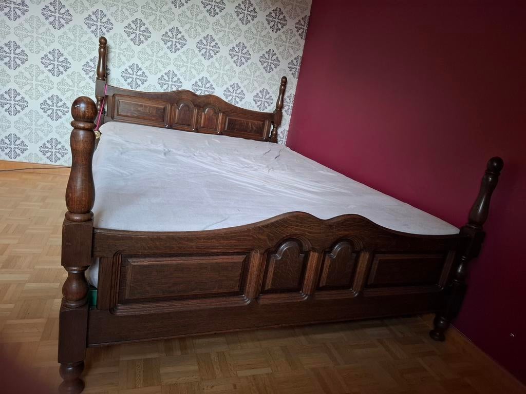 2 persoonsbed met kwalitatieve matras, Antiek en Kunst, Ophalen