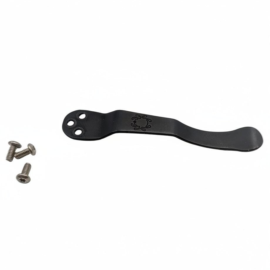 Clip de poche Spyderco Standard à 3 trous, noir — Grade A, Enlèvement ou Envoi, Comme neuf